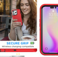 Red Heavy Duty Military Defense Drop Proof Case For iPhone 14 Pro - 7