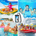 Black Waterproof Bag Phone Pouch Dry Swimming Bag For Galaxy A73 5G - 5