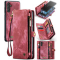 Red Wallet Zipper Purse Removeable Magnetic Case For Galaxy A13 5G - 4