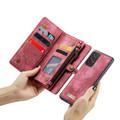 Red Multi-functional 2 in 1 Purse Wallet Magnetic Case For Galaxy A33 5G - 3
