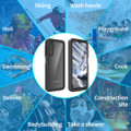 Black Galaxy A14 5G Waterproof Dirtproof Shockproof Defender Case - 7