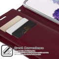 Wine Galaxy A54 5G Mercury Mansoor Diary Wallet Case Cover - 2