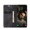 Black Galaxy A04s CaseMe Slim 2 Card Slot Classy Wallet Case - 1