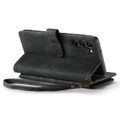 Black CaseMe C30 Wallet Case with Zipper Folio & Wrist Strap for Galaxy S23 - 3