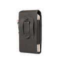 Black 6.5 inch Galaxy A04s Vertical Belt Clip Leather Holster Case for Tradie - 2
