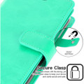 Mint Green iPhone 15 Plus Mercury Mansoor 9 Card Slot Wallet Case  - 4