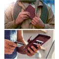 Wine iPhone 15 Plus Genuine Mercury Mansoor Diary Wallet Case  - 2