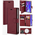 Wine Mercury Mansoor Diary Wallet Case Cover For iPhone 15 Pro - 1