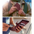 Wine Genuine Mercury Mansoor Diary Wallet Case  For iPhone 15 Pro Max - 5