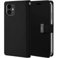 Black iPhone 15 Stylish Rich Diary Wallet Card Holder Case - 3