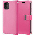 Hot Pink iPhone 15 Mercury Rich Diary Card Holder Wallet Case - 3