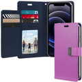 Purple iPhone 15 Mercury Rich Diary 6 Card Slot Wallet Case  - 1