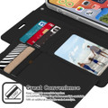 Black iPhone 15 Pro Stylish Rich Diary Wallet Card Holder Case - 2