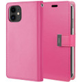 Hot Pink Stylish Rich Diary Wallet Card Holder Case For iPhone 15 Pro Max - 3