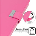 Hot Pink Stylish Rich Diary Wallet Card Holder Case For iPhone 15 Pro Max - 4