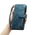 Blue CaseMe C30 Wallet Case with Zipper Folio & Wrist Strap for iPhone 14 Pro - 3
