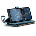 Blue CaseMe C30 Wallet Case with Zipper Folio & Wrist Strap for iPhone 14 Pro - 5