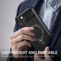Black Magsafe Magnetic Ring Holder Bumper Case For iPhone 14 Plus - 5