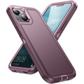 Purple iPhone 15 Rugged Full Body Heavy Duty Shock Proof Case - 7