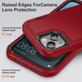 Red Rugged Shock / Drop Protection Defender Case For iPhone 15 - 4