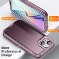 Purple iPhone 15 Plus Heavy Duty Military Defense Drop Proof Case - 3