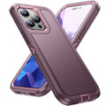 Purple Heavy Duty Defender Military Grade Case For iPhone 15 Pro - 7