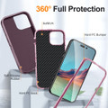 Purple Heavy Duty Military Defense Drop Proof Case For iPhone 15 Pro Max - 3