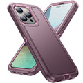 Purple Heavy Duty Military Defense Drop Proof Case For iPhone 15 Pro Max - 7