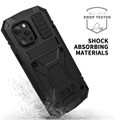 Black iPhone 13 Full Body Metal Case Built-In Screen Protector - 3