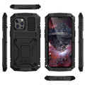 Black iPhone 13 Pro Max Extreme Dustproof Shockproof Metal Case - 2