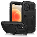 Black iPhone 12 Mini Full Body Extreme Tradies Metal Defender Case - 1