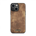 Brown iPhone 15 Plus Multi-Functional 2 in 1 Zipper Purse Wallet Case - 3