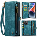 Blue Multi-Functional  Wallet Detachable Magnetic Case For iPhone 15 Plus - 1