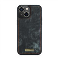 Black  2 in 1 Retro Zipper Wallet Magnetic Case For iPhone 15 Plus - 3