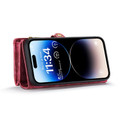 Red iPhone 15 Pro Multi-functional 2 in 1 Purse Wallet Magnetic Case - 6