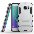 Samsung Galaxy S7 Edge Iron Man Shockproof Armor Cover Case - Silver