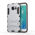 Samsung Galaxy S7 Edge Iron Man Shockproof Armor Cover Case - Silver