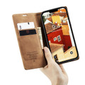 Brown CaseMe Compact Flip Magnetic Wallet Case For iPhone 15 - 6