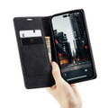 Black CaseMe Slim Magnetic Classy Wallet Case For iPhone 15 Pro Max - 6