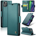 Turquoise iPhone 15 Genuine CaseMe Compact Magnetic Wallet Case - 1