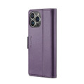 Purple CaseMe Slim Luxury 3 Card Slot Wallet Case For iPhone 15 Pro - 3