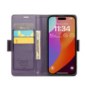 Purple Genuine CaseMe Compact Magnetic Wallet Case For iPhone 15 Pro Max - 4