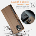 Brown iPhone 15 Plus CaseMe Slim Luxury 3 Card Slot Wallet Case - 6