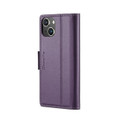 Purple iPhone 15 Plus CaseMe RFID Blocking Wallet Flip Folio Case - 3