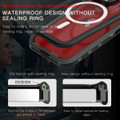 Black Waterproof Dirtproof Shockproof Magsafe Case For iPhone 15 Pro - 5