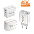 PD 30W Fast USB Type C Dual Port Wall Adapter / Charger For iPhone 15 14 13 12 pro max - 2