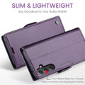 Purple Galaxy S23 FE CaseMe Soft Matte Anti-Theft Wallet Case - 3