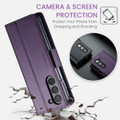 Purple Galaxy Z Fold5 CaseMe Soft Matte Anti-Theft Wallet Case - 3