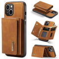 Brown DG.Ming M2 Series 3-Fold Multi Card Wallet Case For iPhone 15 - 1