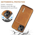 Brown DG.Ming M2 Series 3-Fold Multi Card Wallet Case For iPhone 15 - 5